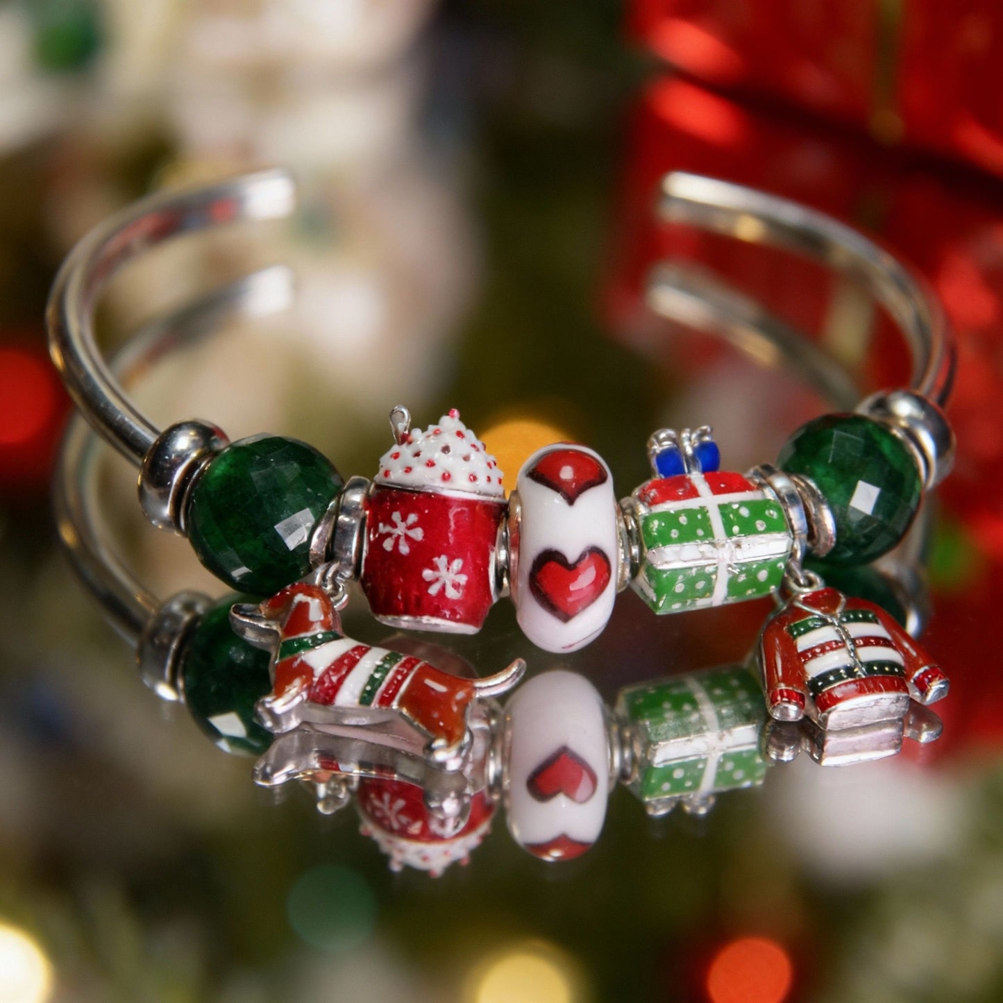 Perro salchicha de navidad Charm