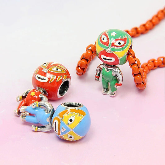 Lucha Libre Bead Red