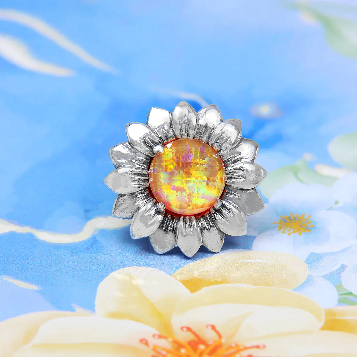 OPALITE ORANGE FLOWER STOPPER CHARM