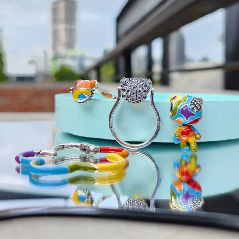 Rainbow Teddy Ring