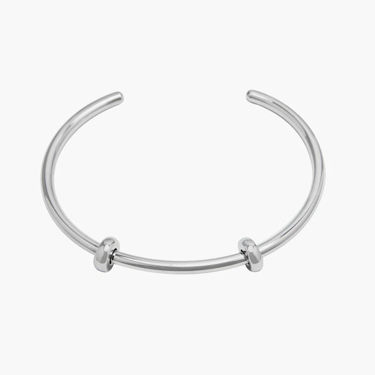 OPEN BANGLE SMOOTH SILVER
