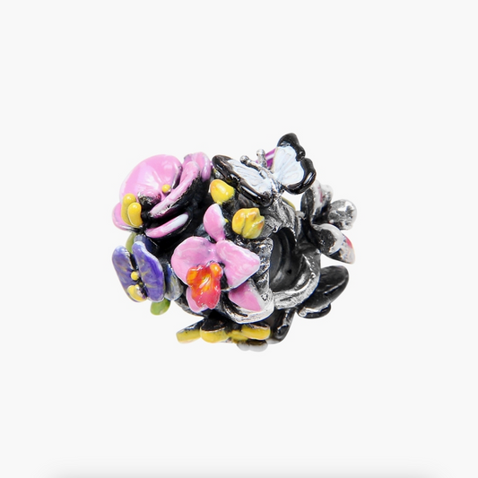 Mix Orchids Bead Hand-Painted
