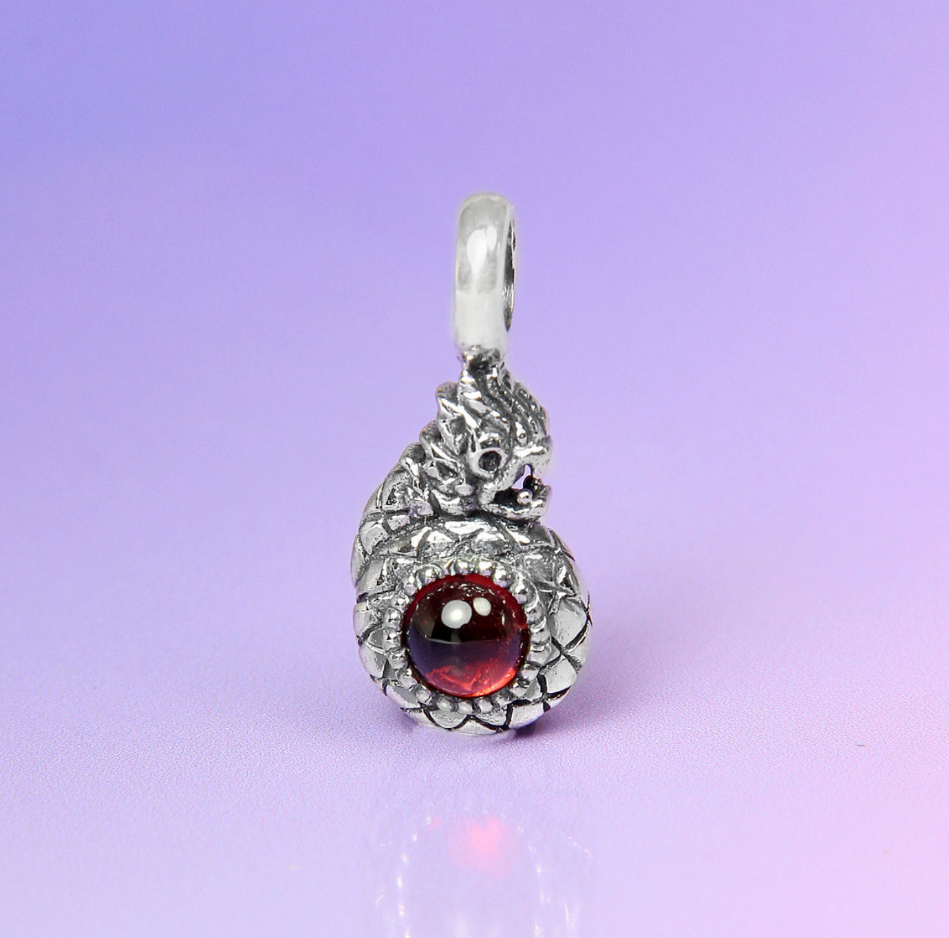Red Agate Naga Pendant