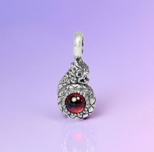 Red Agate Naga Pendant