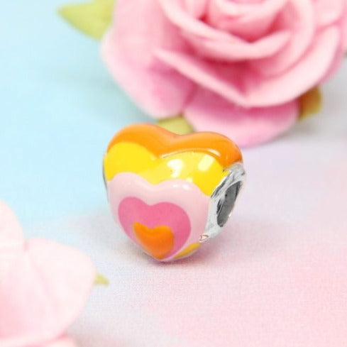 Orange Rainbow Heart